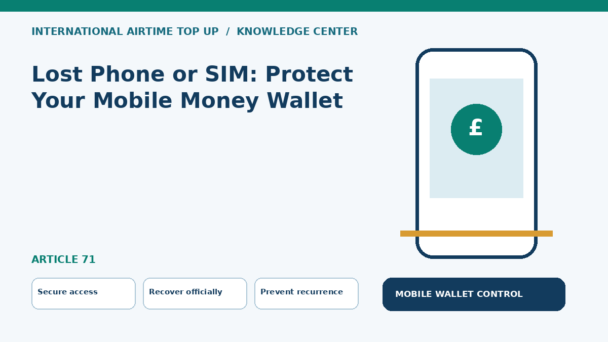 Lost Phone or SIM: Protect Your Mobile Money Wallet — Secure access, Recover officially, Prevent recurrence