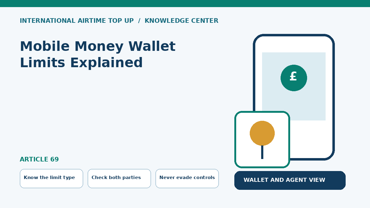 Mobile Money Wallet Limits Explained — Know the limit type, Check both parties, Never evade controls