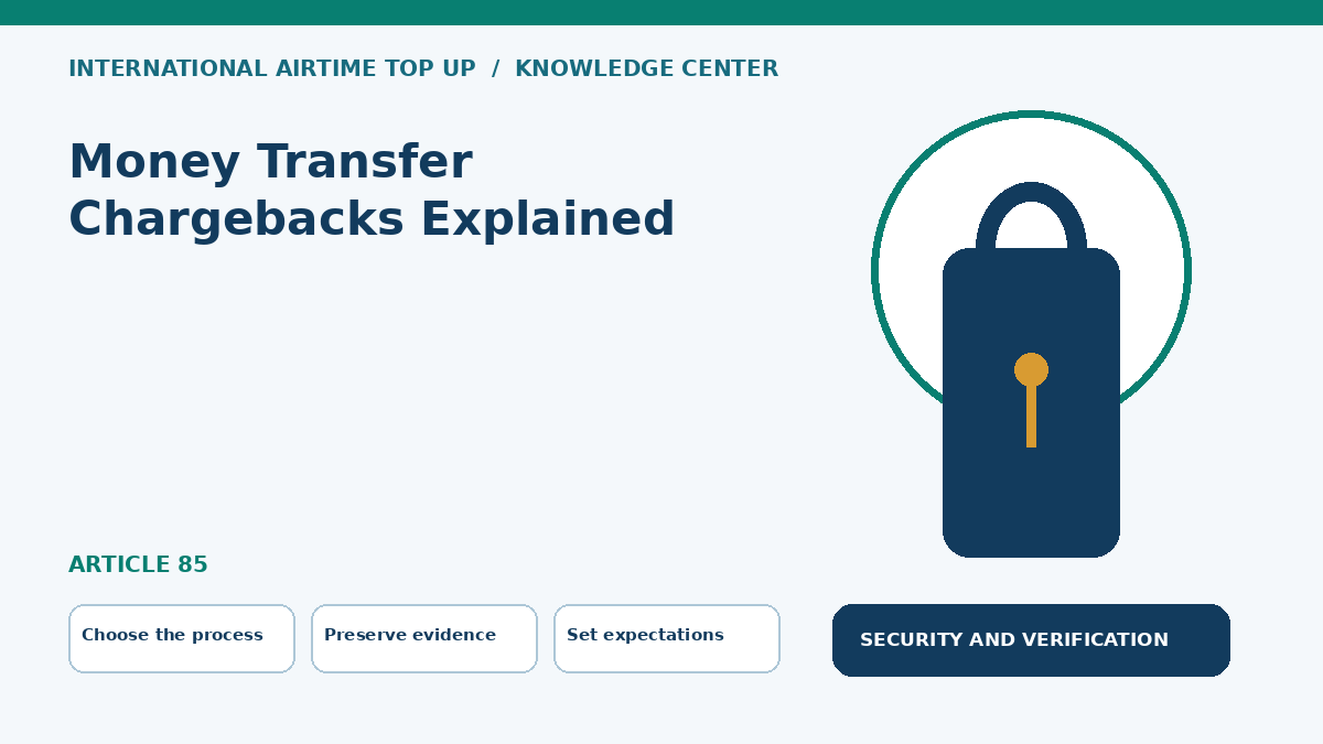 Money Transfer Chargebacks Explained — Choose the process, Preserve evidence, Set expectations
