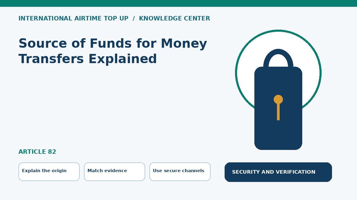 Source of Funds for Money Transfers Explained — Explain the origin, Match evidence, Use secure channels