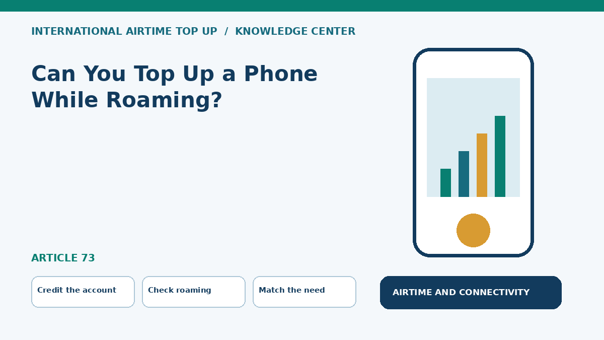 Can You Top Up a Phone While Roaming? — Credit the account, Check roaming, Match the need