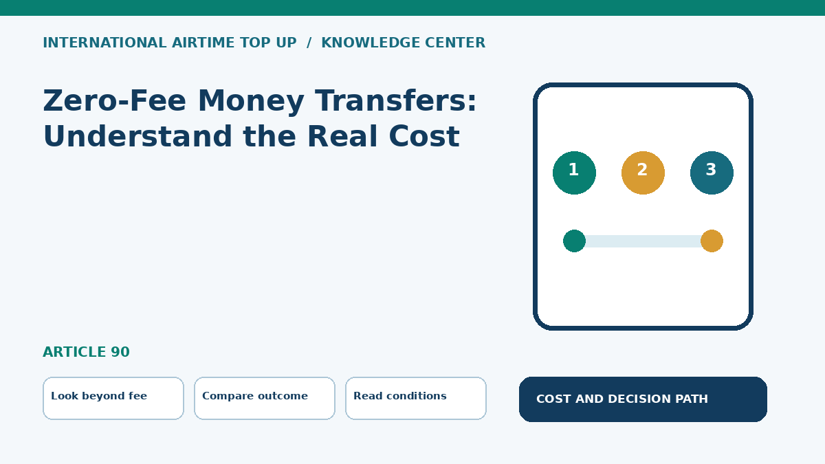 Zero-Fee Money Transfers: Understand the Real Cost — Look beyond fee, Compare outcome, Read conditions